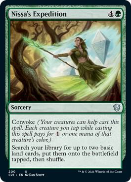 Nissa's Expedition card from Commander 2021