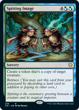 Spitting Image card from Commander 2021