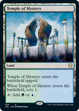 Temple of Mystery card from Commander 2021