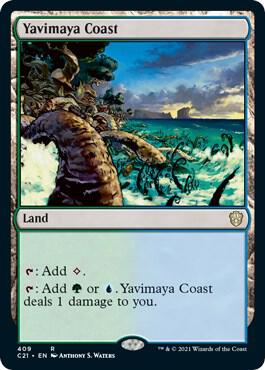 Yavimaya Coast card from Commander 2021