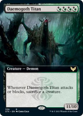 Daemogoth Titan (Extended Art) card from Strixhaven: School of Mages