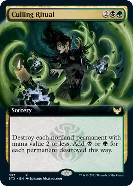 Culling Ritual (Extended Art) card from Strixhaven: School of Mages
