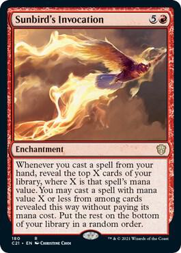 Sunbird's Invocation card from Commander 2021