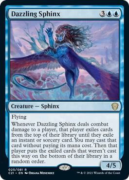 Dazzling Sphinx card from Commander 2021