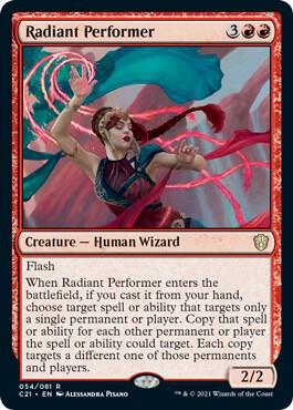 Radiant Performer card from Commander 2021