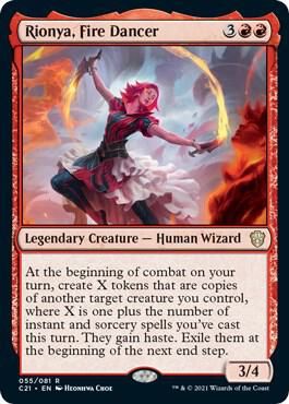 Rionya, Fire Dancer card from Commander 2021