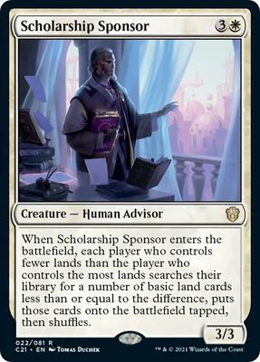 Scholarship Sponsor card from Commander 2021