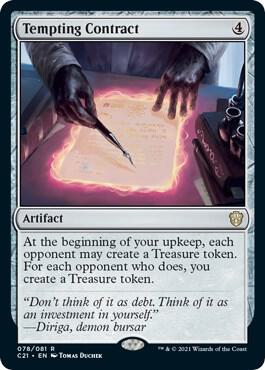 Tempting Contract card from Commander 2021