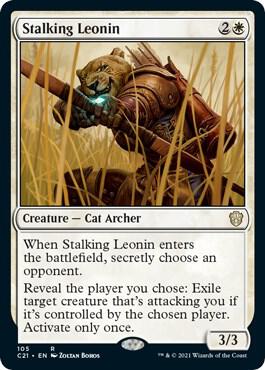 Stalking Leonin card from Commander 2021