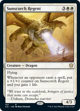 Sunscorch Regent card from Commander 2021