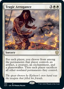 Tragic Arrogance card from Commander 2021