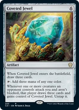 Coveted Jewel card from Commander 2021