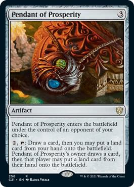 Pendant of Prosperity card from Commander 2021