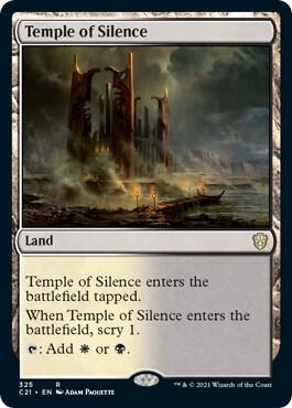 Temple of Silence card from Commander 2021