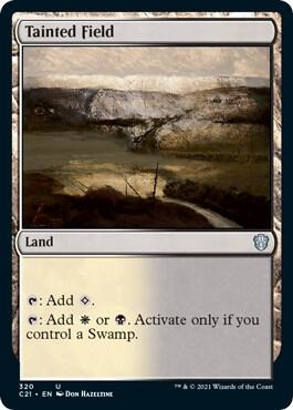 Tainted Field card from Commander 2021