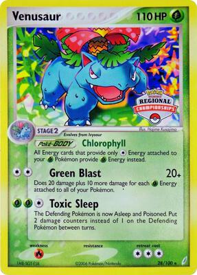 Venusaur - 28/100 (Regional Championships) card from League & Championship Cards