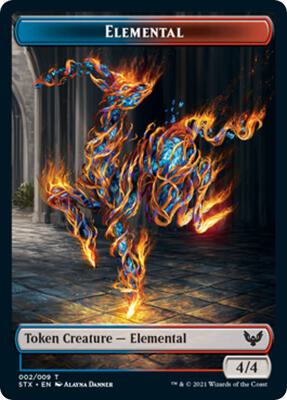 Elemental Token card from Strixhaven: School of Mages