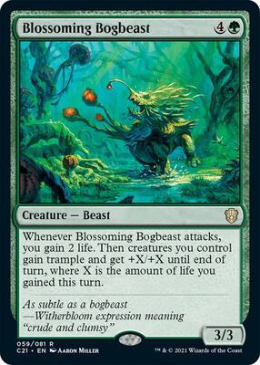 Blossoming Bogbeast card from Commander 2021