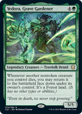Yedora, Grave Gardener card from Commander 2021