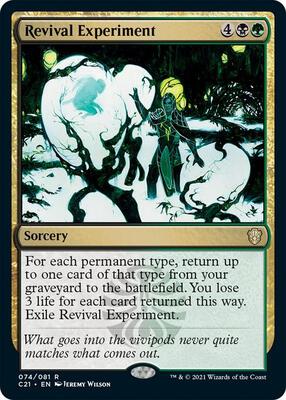 Revival Experiment card from Commander 2021