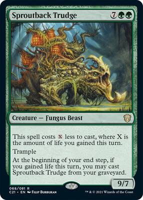 Sproutback Trudge card from Commander 2021