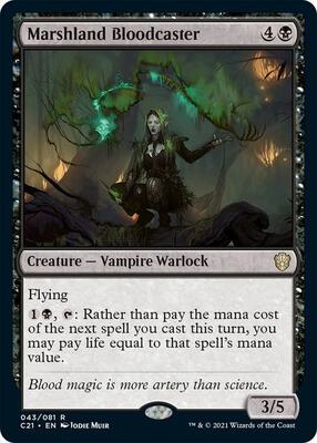 Marshland Bloodcaster card from Commander 2021