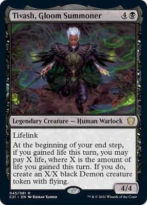 Tivash, Gloom Summoner card from Commander 2021