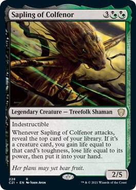 Sapling of Colfenor card from Commander 2021