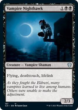 Vampire Nighthawk card from Commander 2021