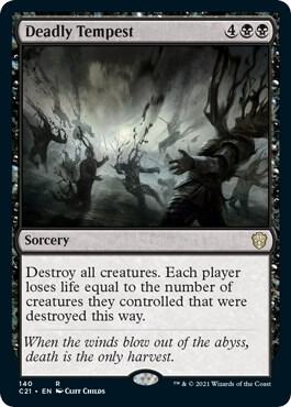 Deadly Tempest card from Commander 2021
