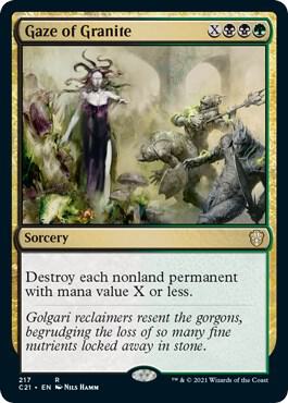 Gaze of Granite card from Commander 2021