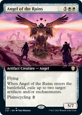 Angel of the Ruins (Extended Art) card from Commander 2021