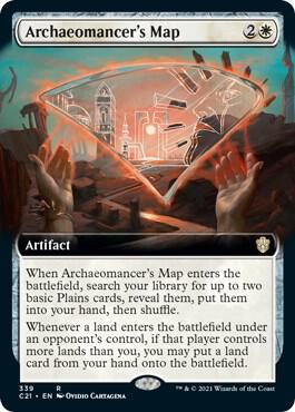 Archaeomancer's Map (Extended Art) card from Commander 2021
