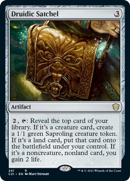 Druidic Satchel card from Commander 2021