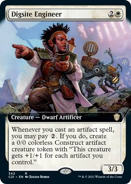 Digsite Engineer (Extended Art) card from Commander 2021