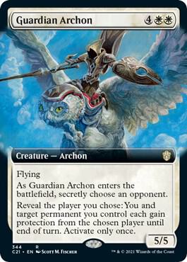 Guardian Archon (Extended Art) card from Commander 2021