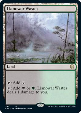 Llanowar Wastes card from Commander 2021