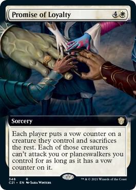 Promise of Loyalty (Extended Art) card from Commander 2021