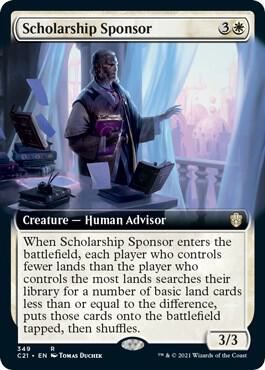 Scholarship Sponsor (Extended Art) card from Commander 2021