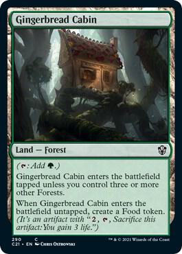 Gingerbread Cabin card from Commander 2021