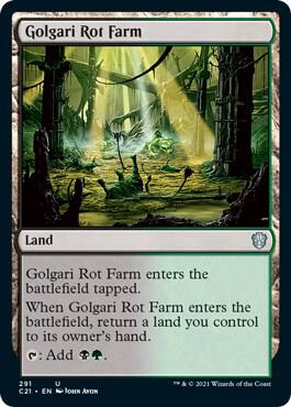 Golgari Rot Farm card from Commander 2021