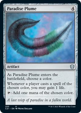Paradise Plume card from Commander 2021
