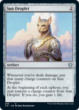 Sun Droplet card from Commander 2021