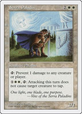 Serra Paladin card from Fifth Edition