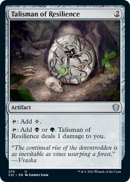 Talisman of Resilience card from Commander 2021