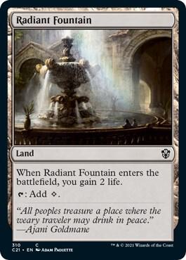 Radiant Fountain card from Commander 2021