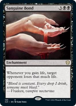 Sanguine Bond card from Commander 2021