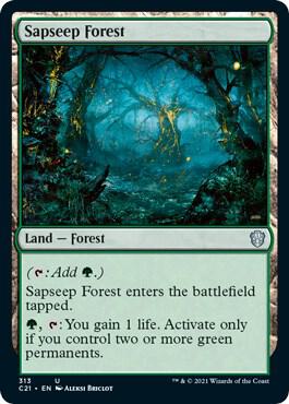 Sapseep Forest card from Commander 2021