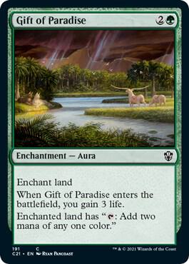 Gift of Paradise card from Commander 2021