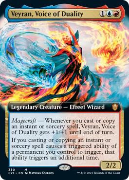 Veyran, Voice of Duality (Extended Art) card from Commander 2021